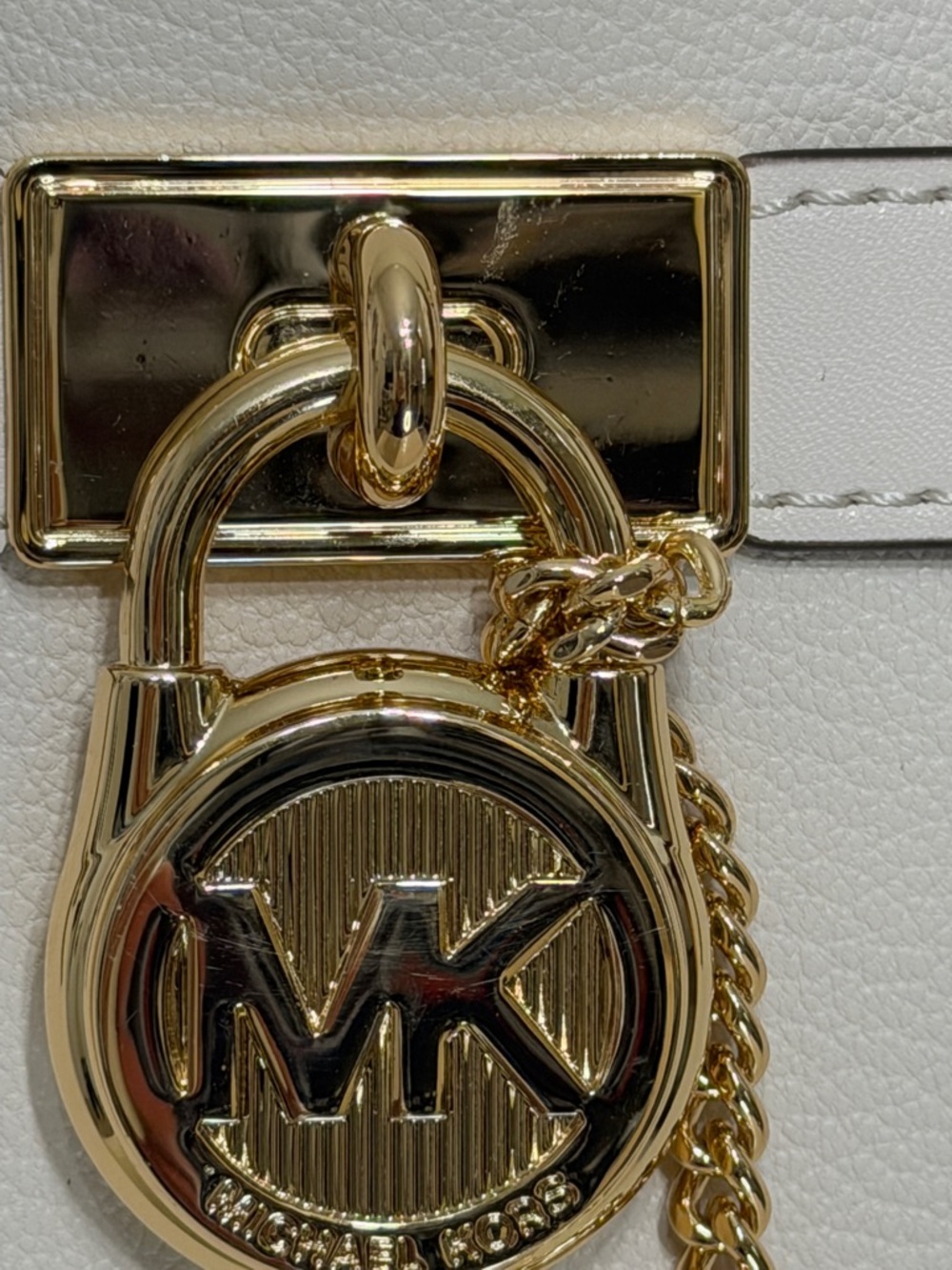 Michael Kors Medium Hamilton Leather Satchel Top-Handle with Gold Hardware - Picture 14 of 14